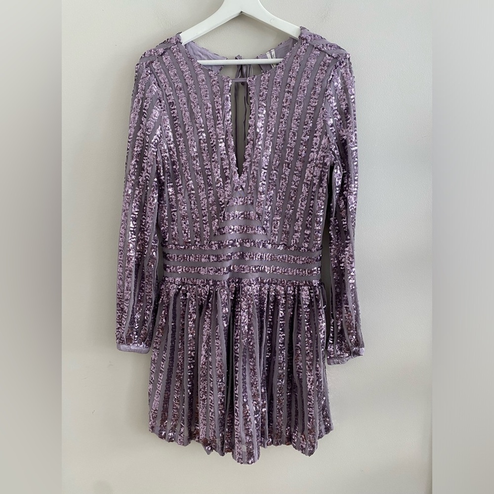 ANTHROPOLOGIE Sequined Open-Back Mini Dress size 8 - Picture 5 of 6